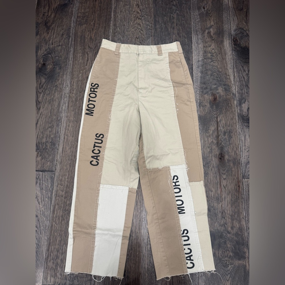 Tan and Cream Patchwork Pants